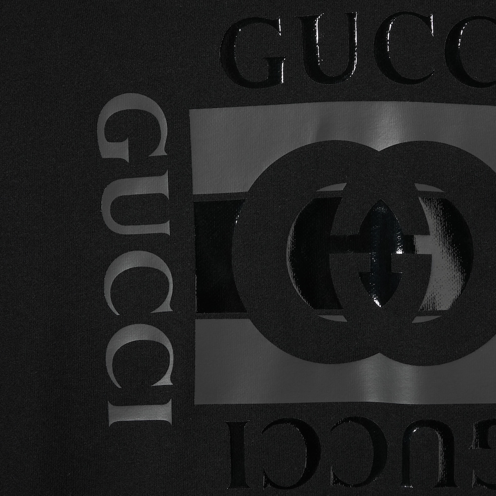 Sweat-shirt en jersey de coton à imprimé