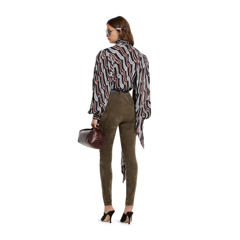 Stretch velvet leggings