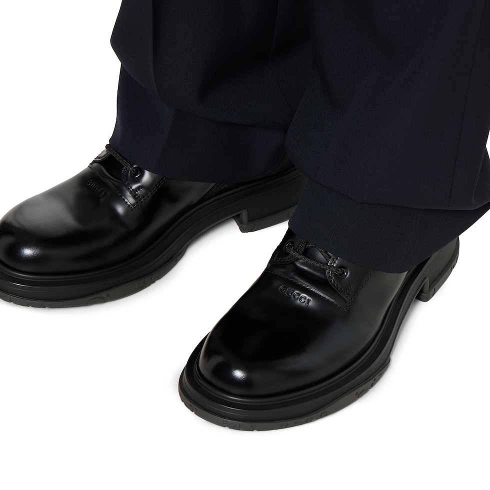 토널 로고 남성 레이스업 부츠