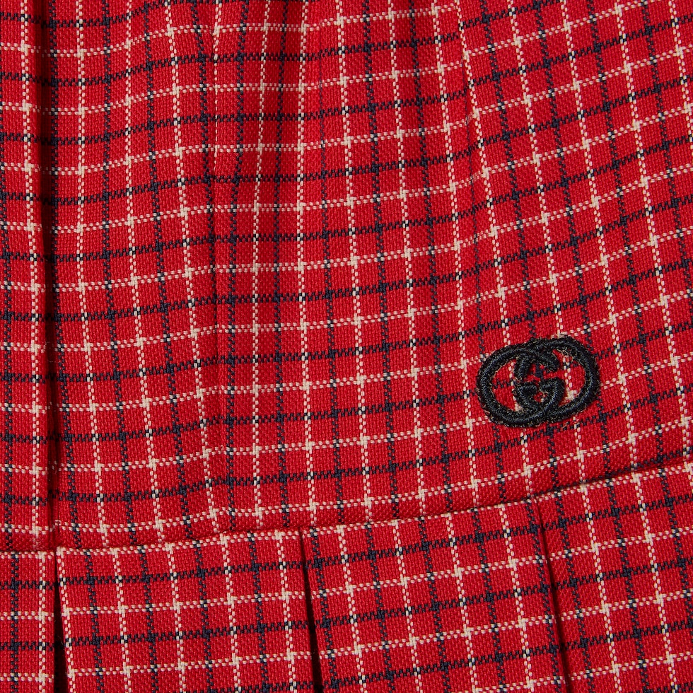 〔チルドレンズ〕チェック ウール ドレス