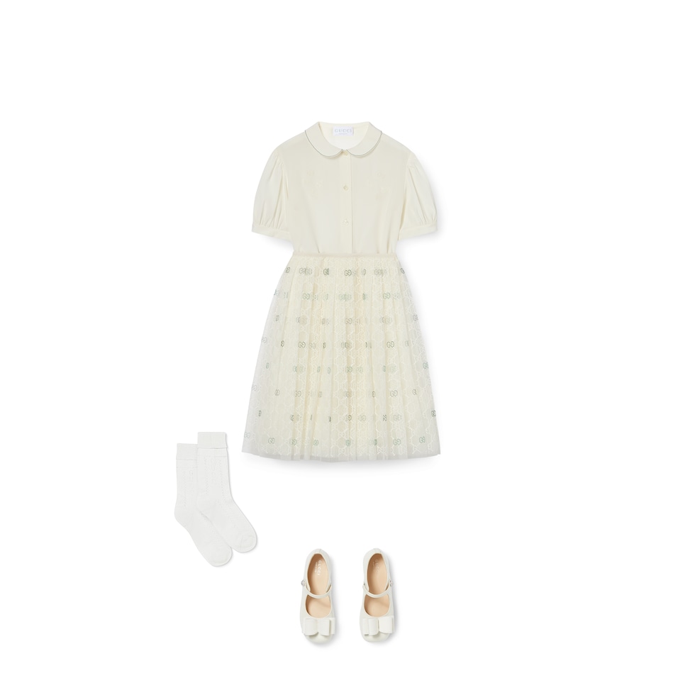 Kinderrock aus Tüll mit GG Stickerei