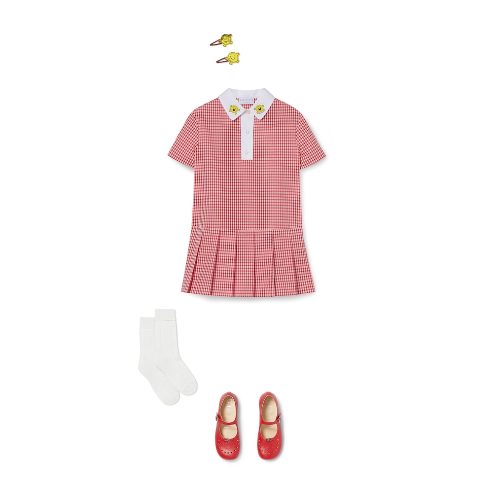 Children's gingham cotton dress