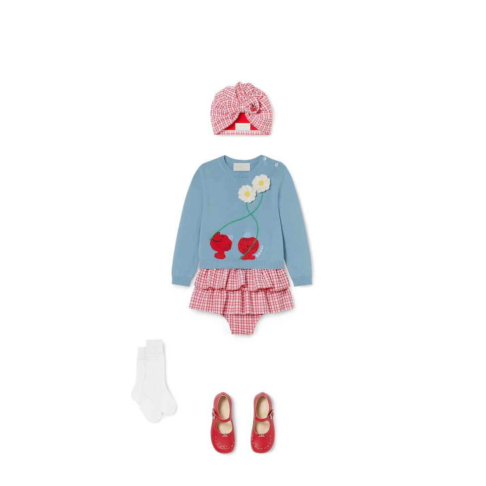 Baby cotton jumper with embroidery