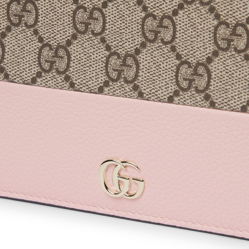 GG Marmont bi-color wallet on chain