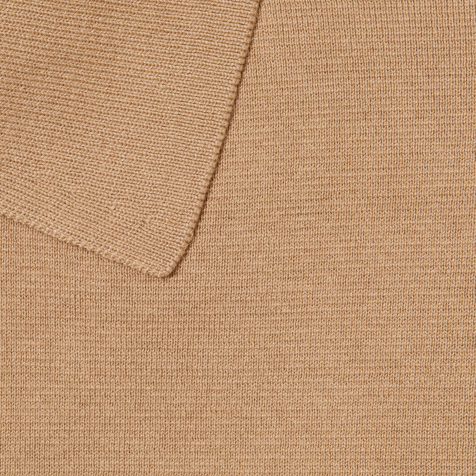 Silk cotton polo shirt with embroidery