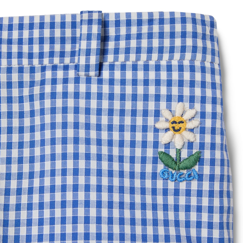 Shorts bambino in cotone a quadretti