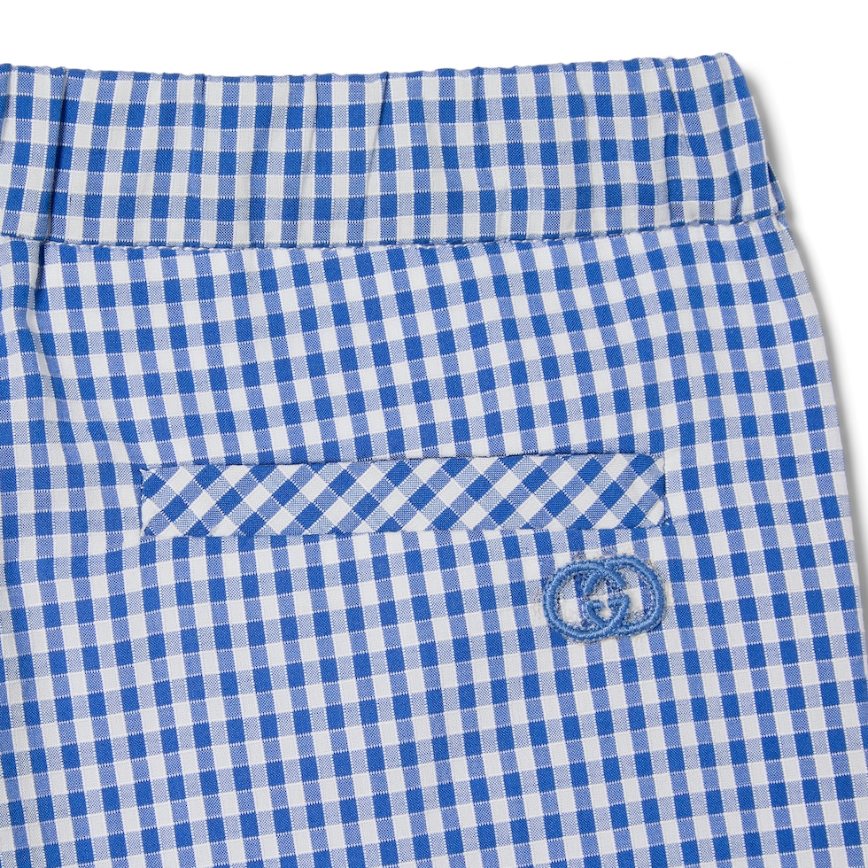 Children's gingham cotton shorts