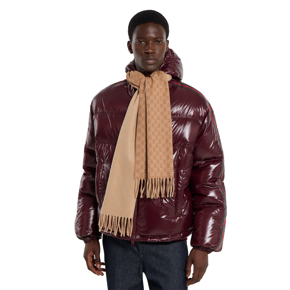 GG wool cashmere scarf