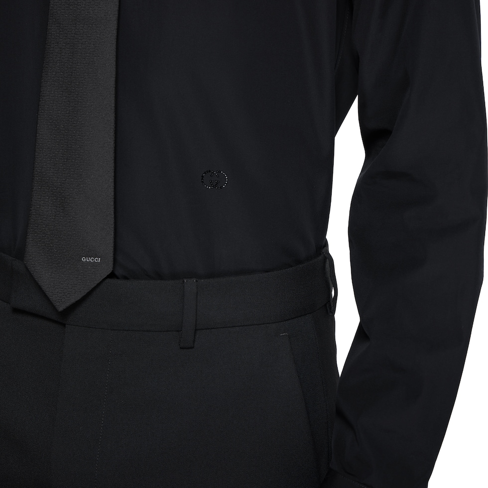 Chemise en popeline teinte en pièce 