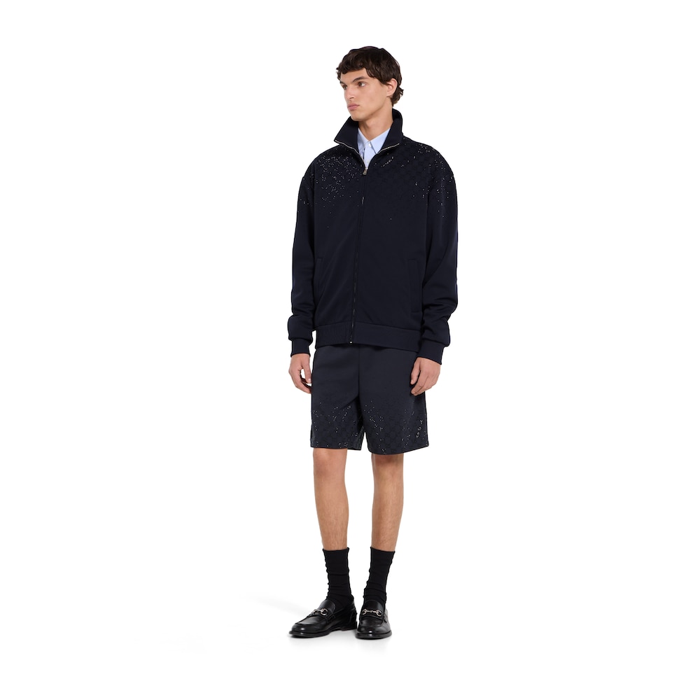 Short en jersey technique avec cristaux