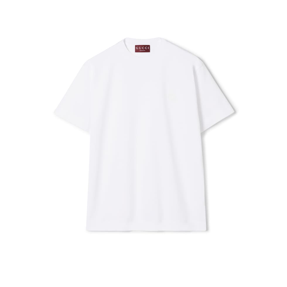 Cotton jersey T-shirt with embroidery