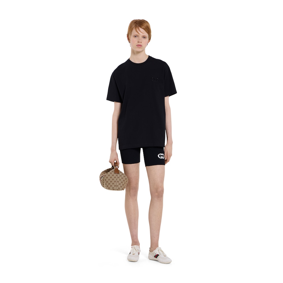 T-shirt en jersey de coton avec broderie