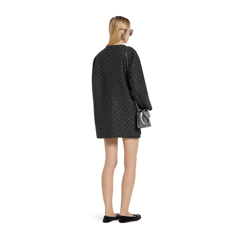 Jacke aus strukturiertem GG Wolltweed
