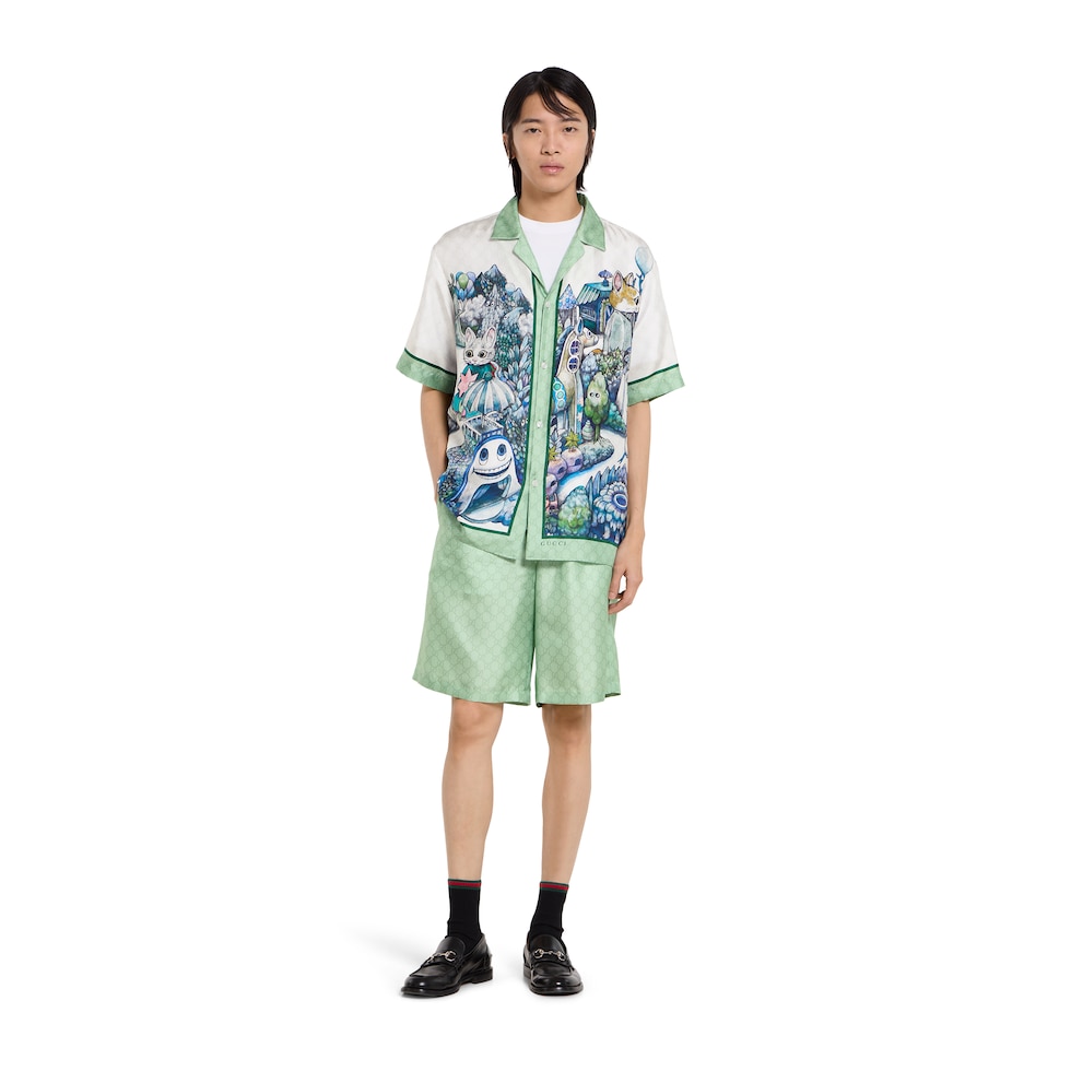 Yuko Higuchi silk twill bowling shirt 
