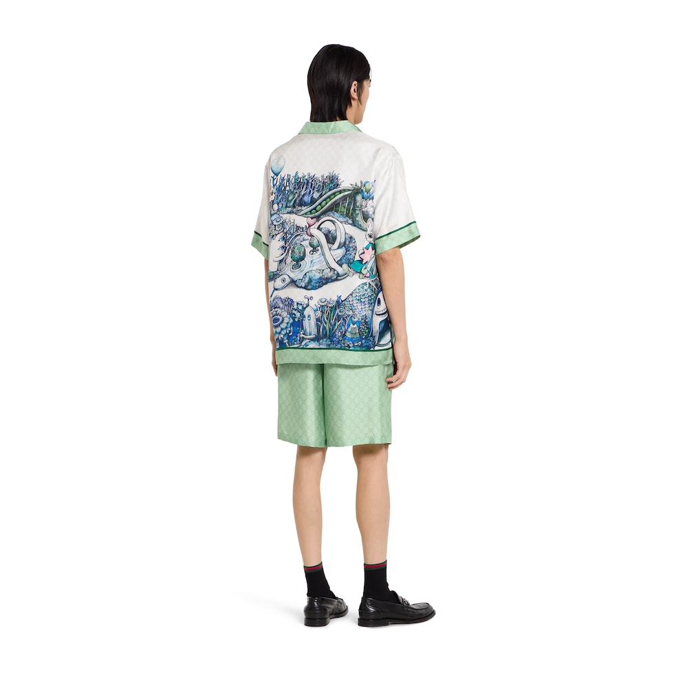 Yuko Higuchi silk twill bowling shirt 