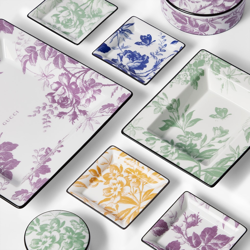 Set di portaoggetti con stampa Herbarium