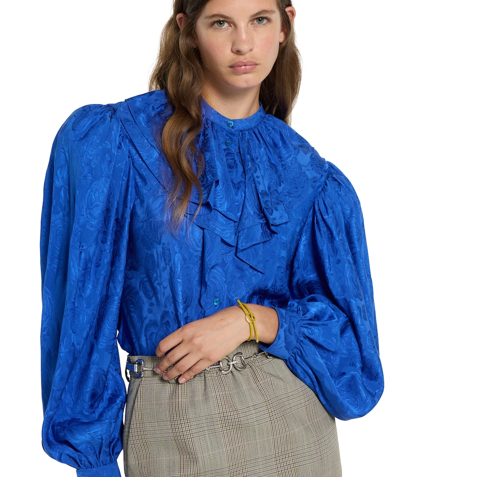 Pulsera con GG entrelazada redonda esmaltada