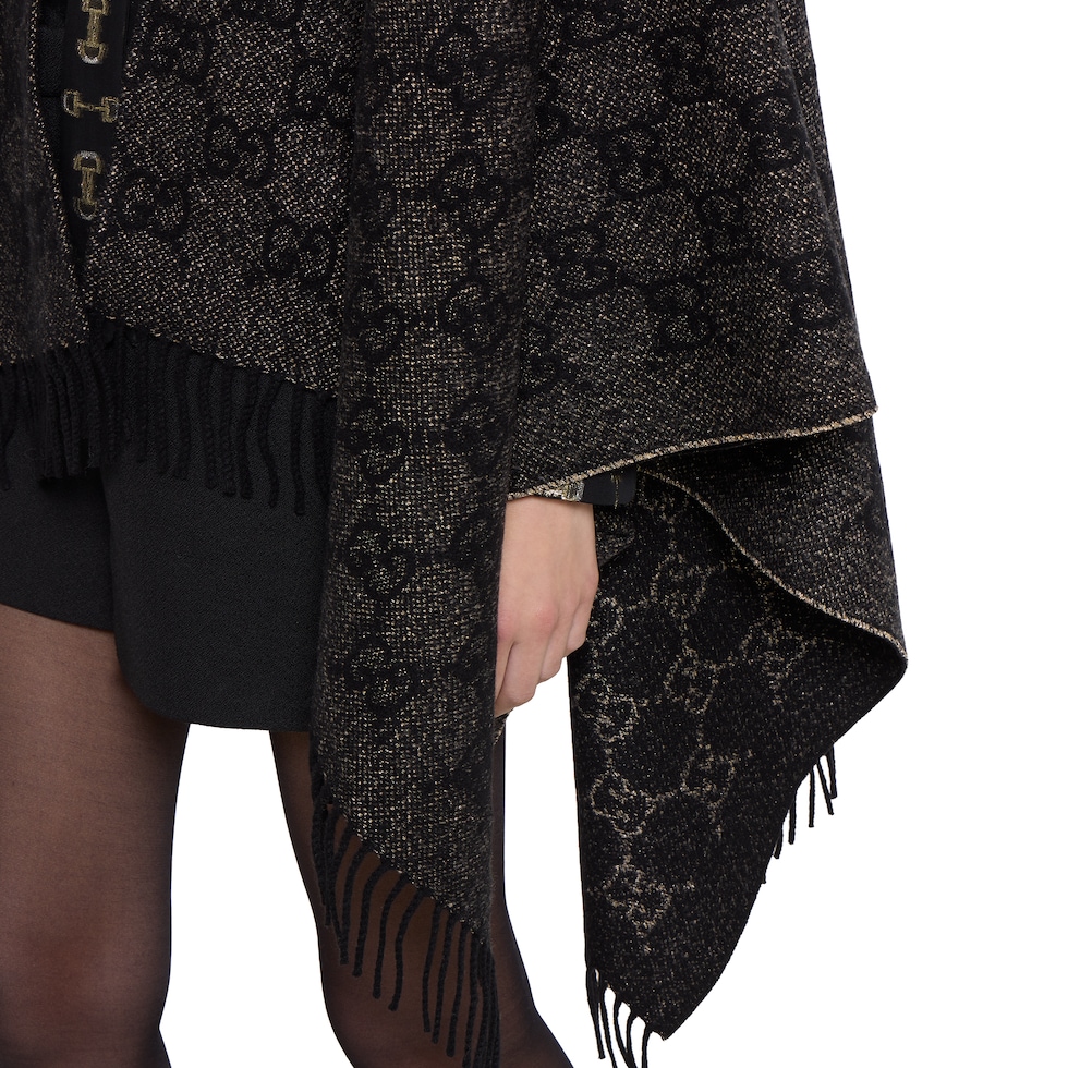 Mantella in cashmere GG lamé