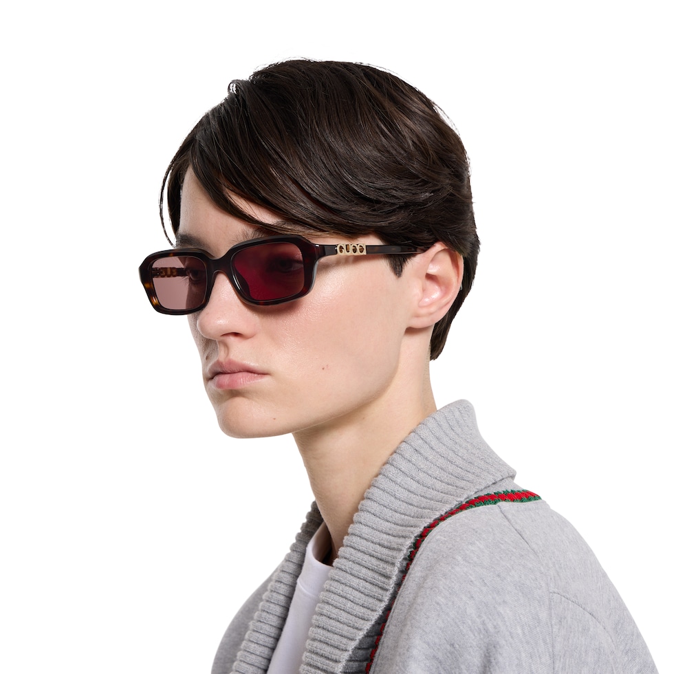 Rectangular frame sunglasses