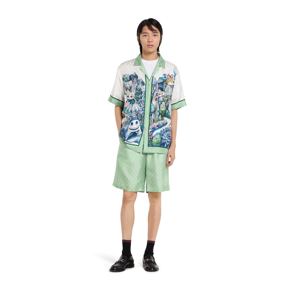 Yuko Higuchi silk twill bowling shirt 