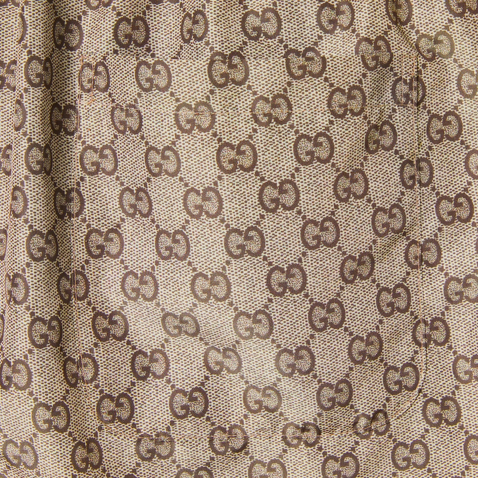 Printed nylon swim shorts