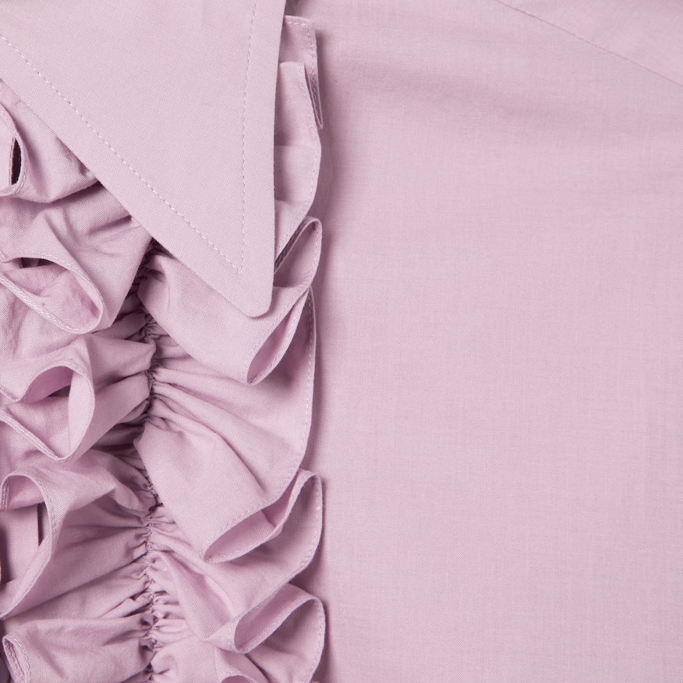 Camisa de muselina de algodón con volantes