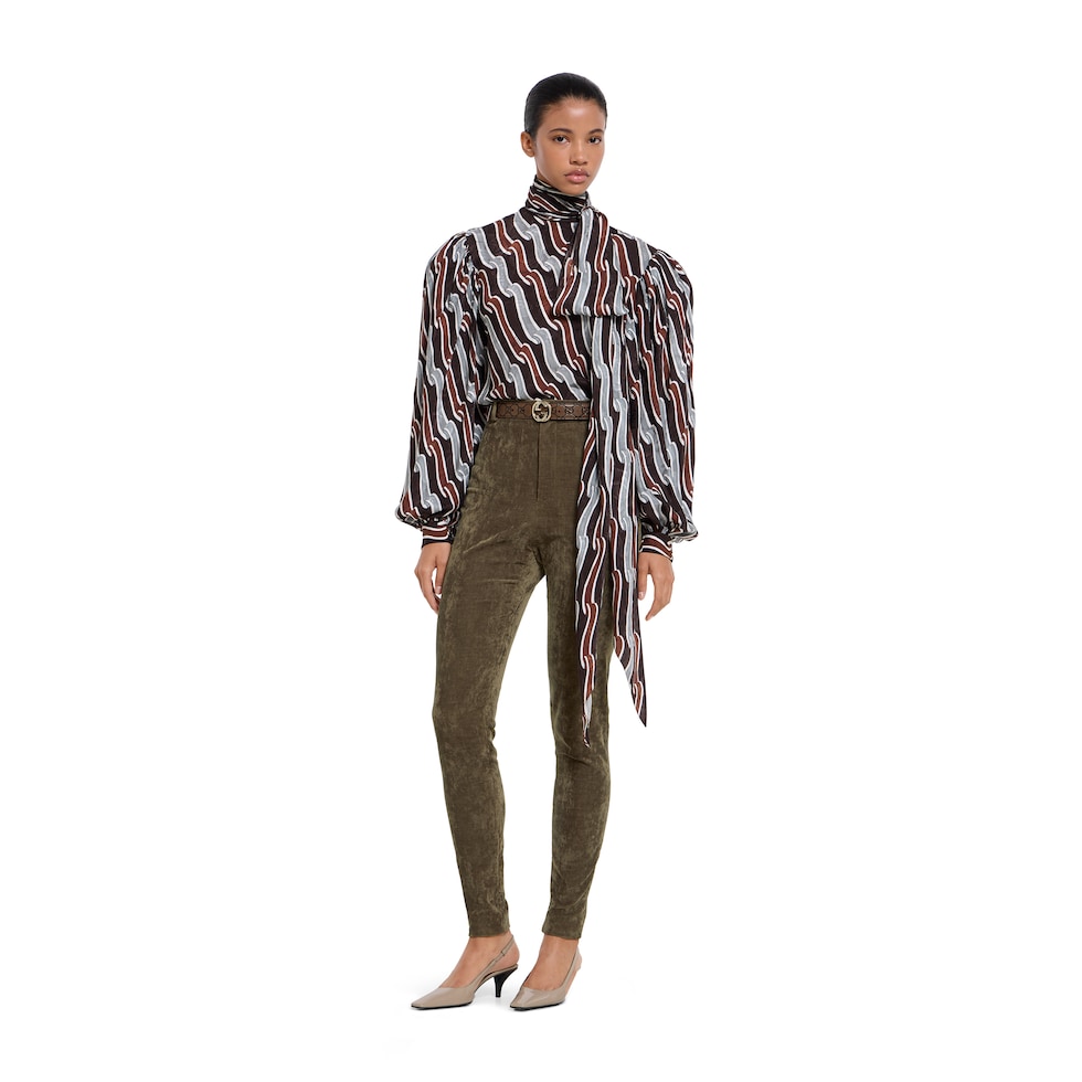 Belt with Interlocking G buckle