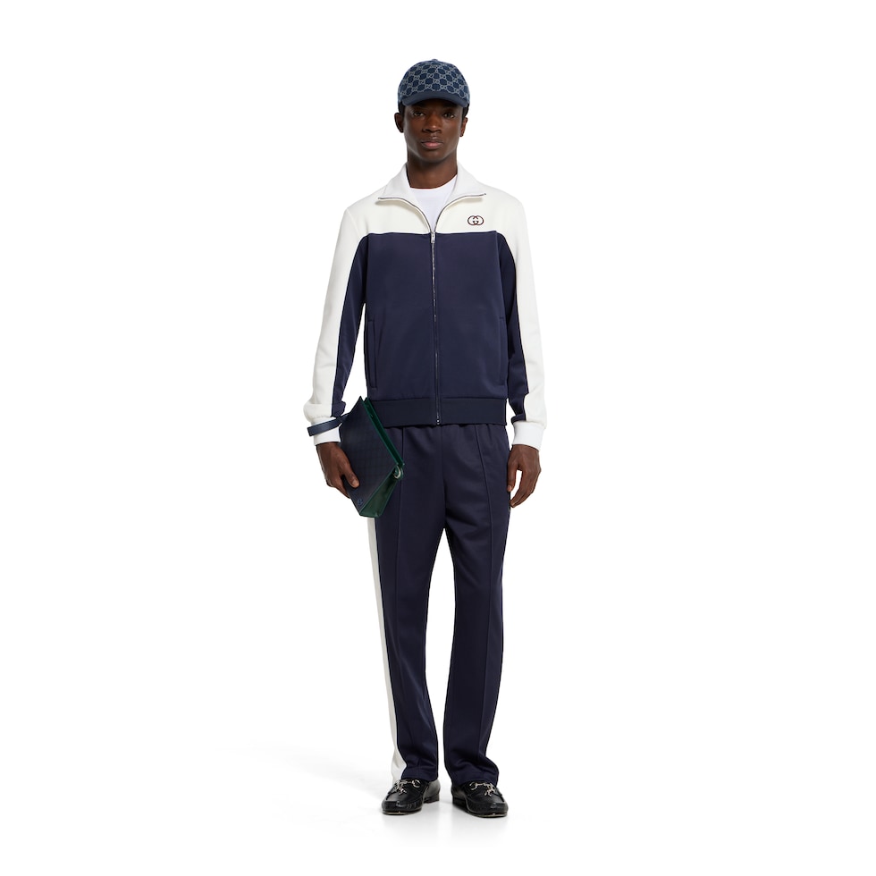 Dusty blue trim small pouch