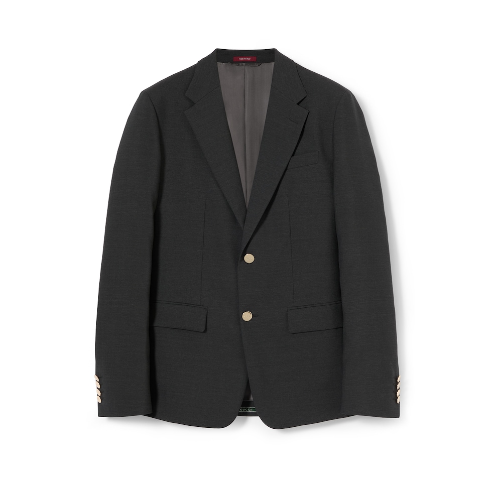 Single-breasted selvedge wool jacket