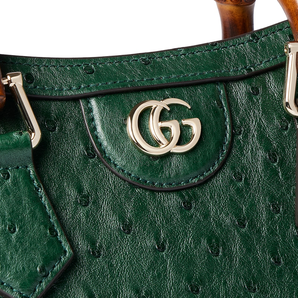 Gucci Diana ostrich small tote bag