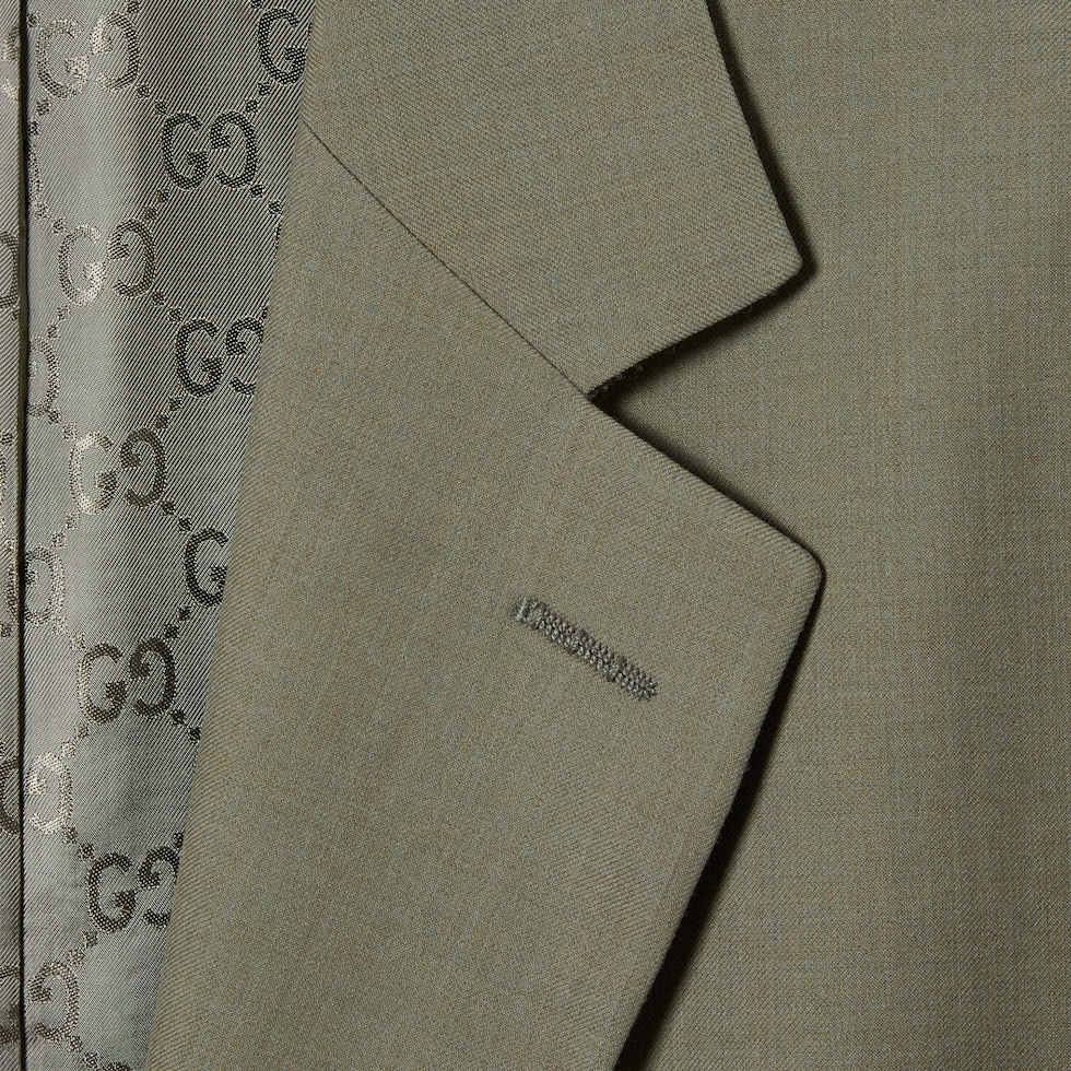 싱글 브레스트 드라이 울 재킷