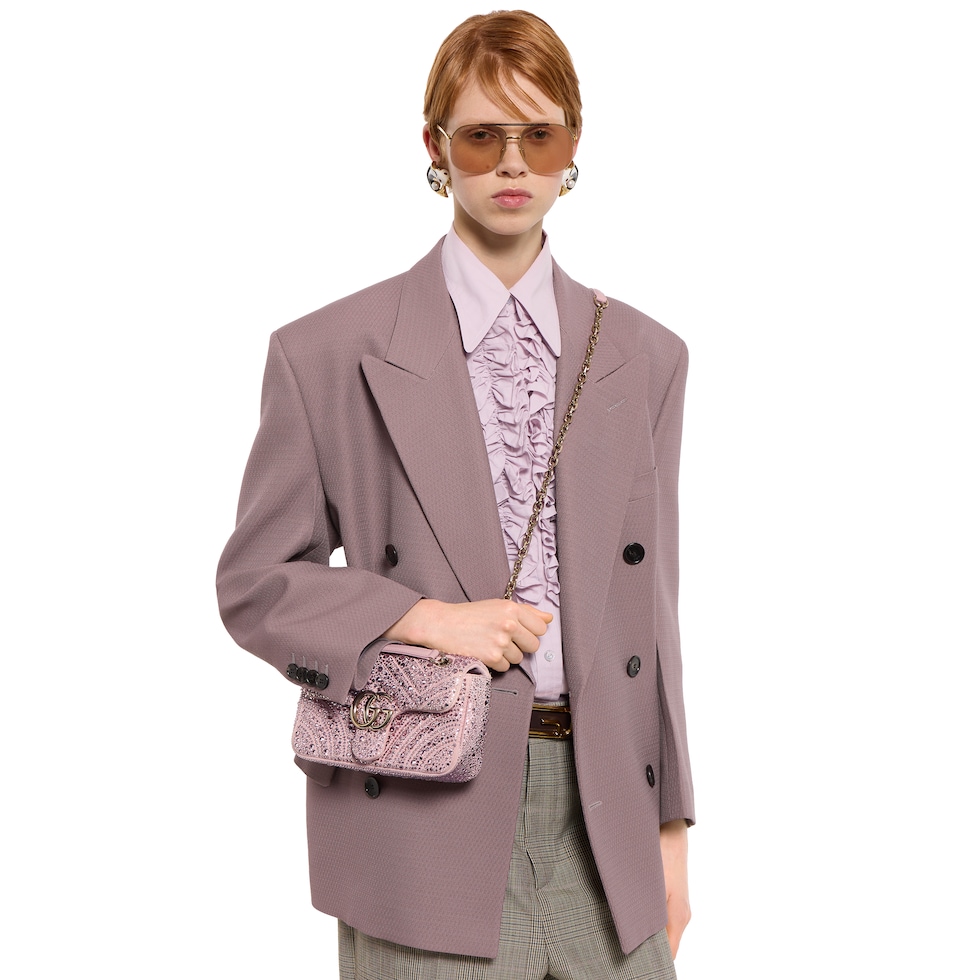 GG Marmont crystals small shoulder bag