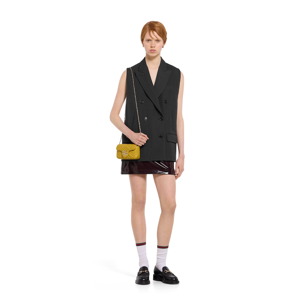 Wool vest with Web insert