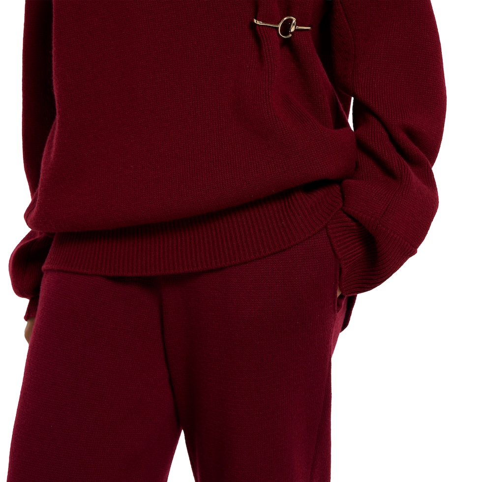 Pantalón informal de cashmere y lana