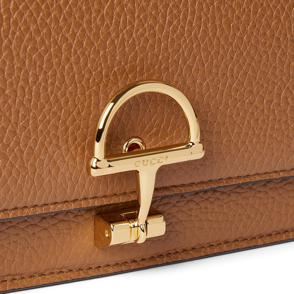 Cartera con cadena y medio Horsebit Gucci