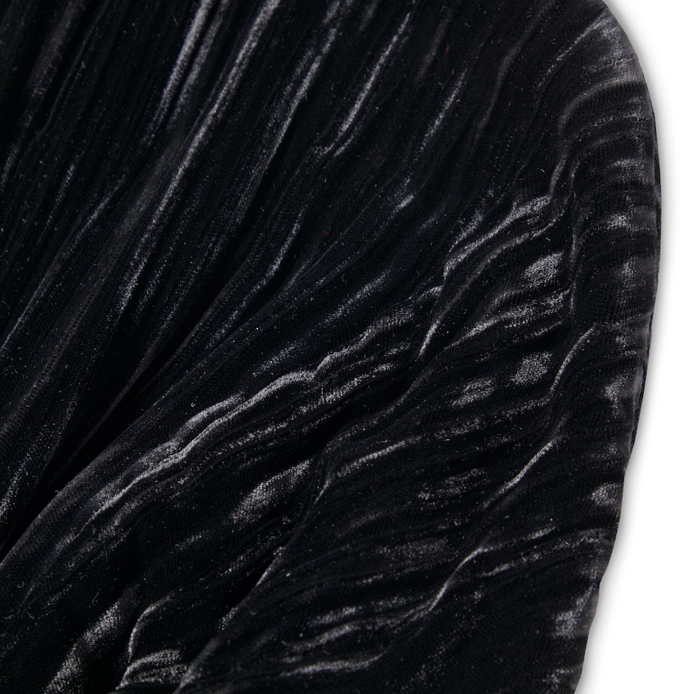 Abito lungo in velluto di seta froissé