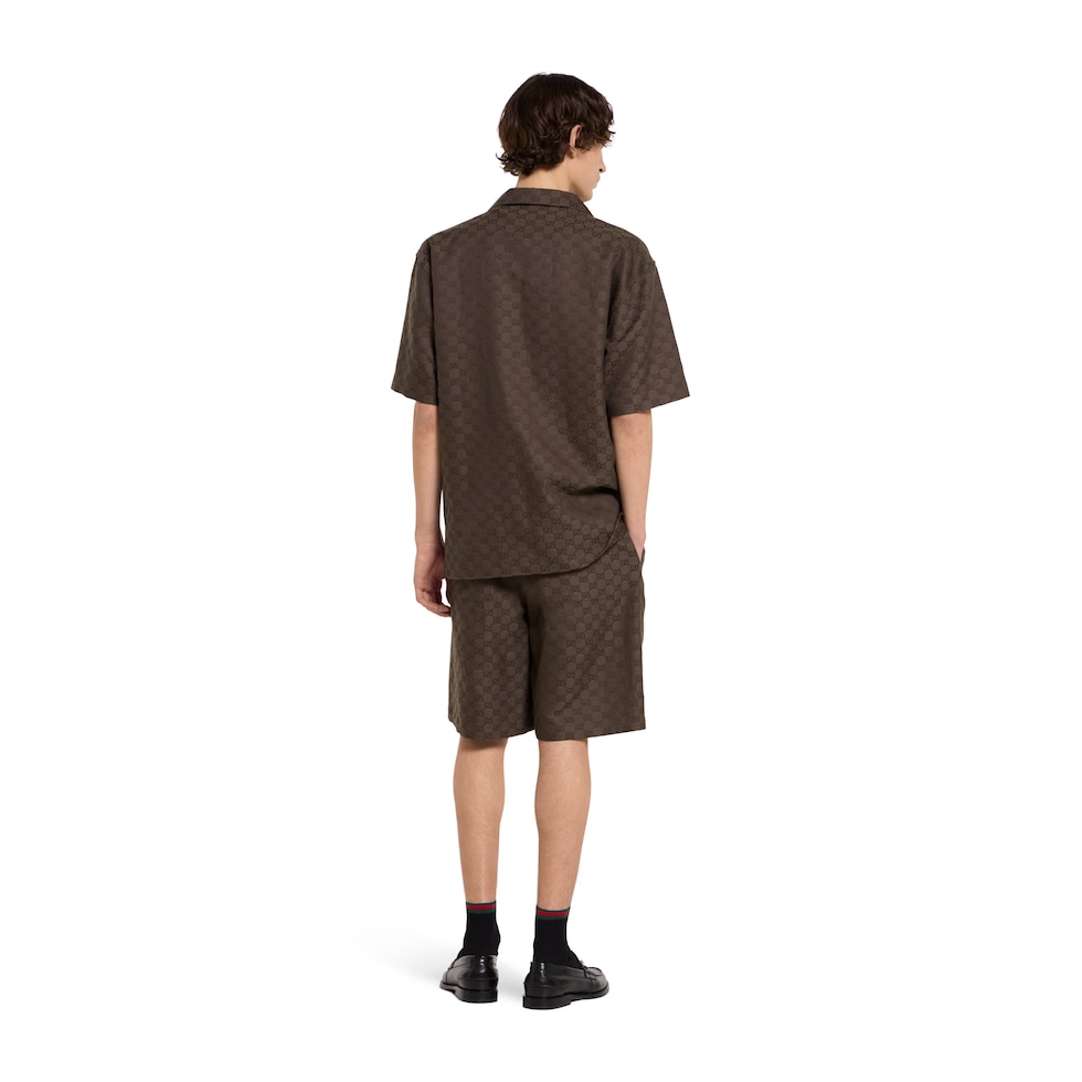 GG canvas linen blen shorts