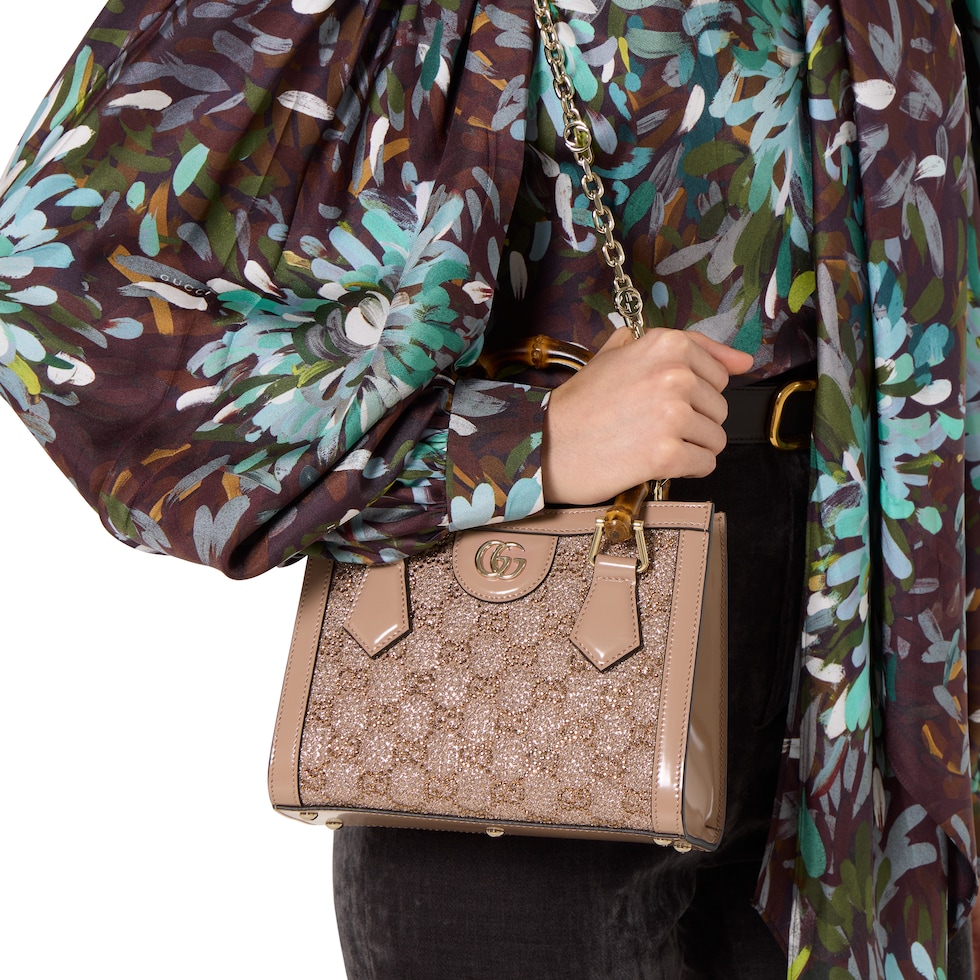 Gucci Diana crystal mini tote bag
