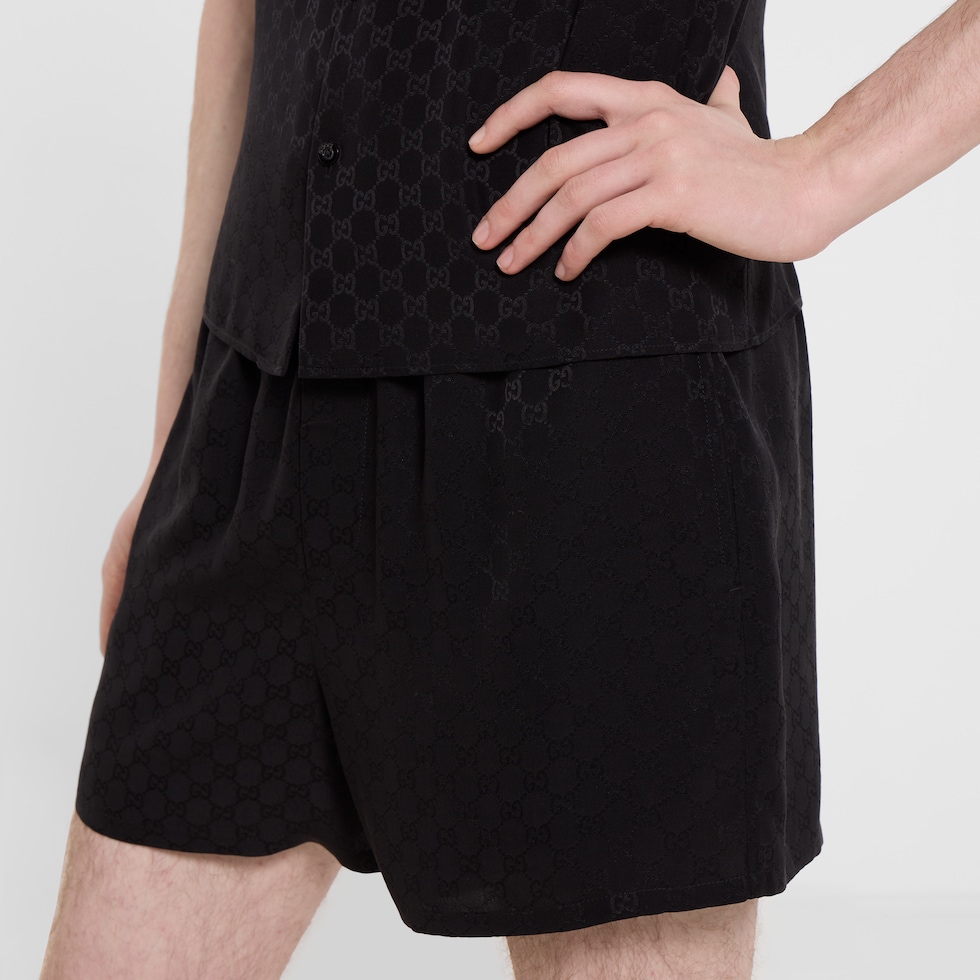 GG silk jacquard swim shorts