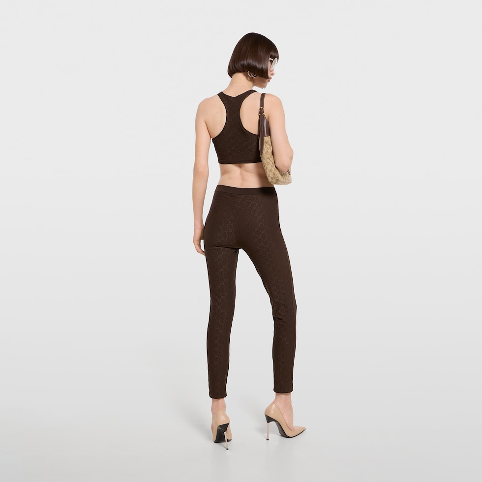 Top in jersey jacquard GG