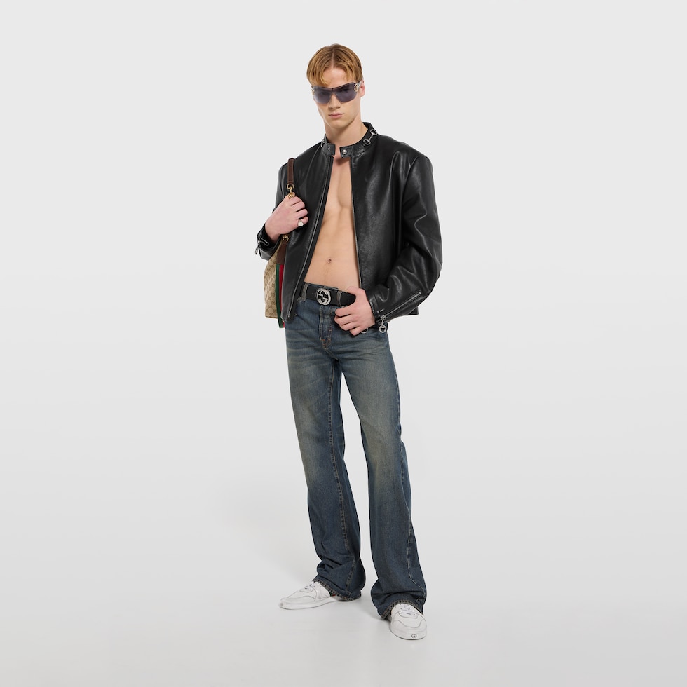 Belt with Interlocking G buckle