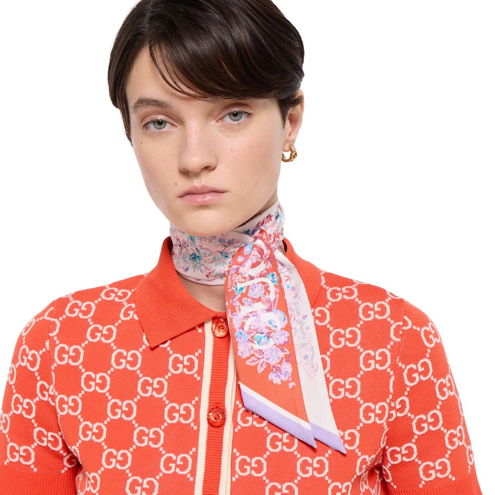 프린트 실크 트윌 리본