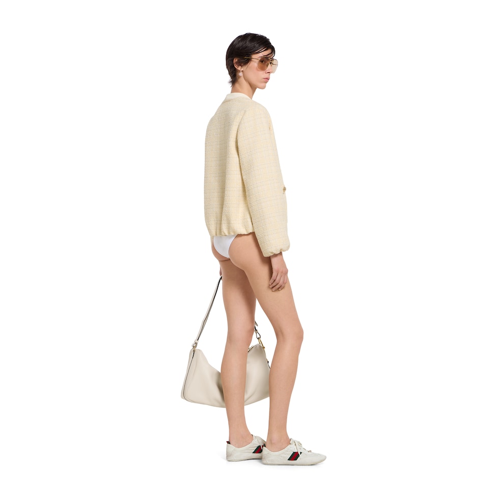 Check cotton tweed jacket