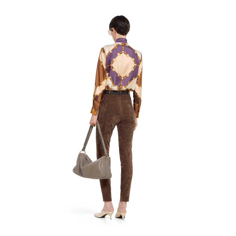 Printed silk till shirt