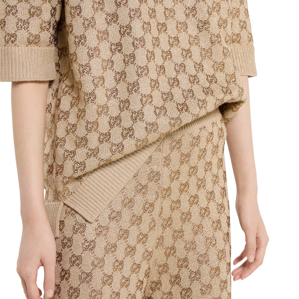 クリスタル付き ウールカシミア レジャーパンツ