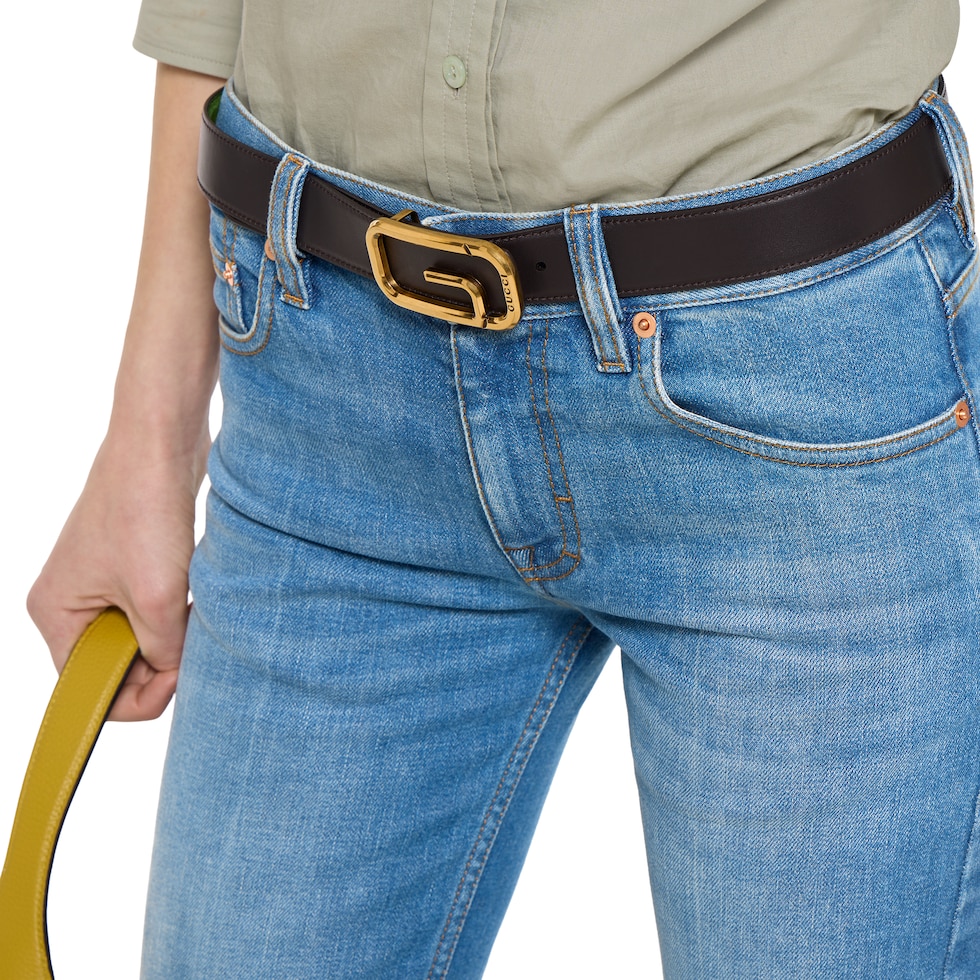 Flared stretch cotton denim pants