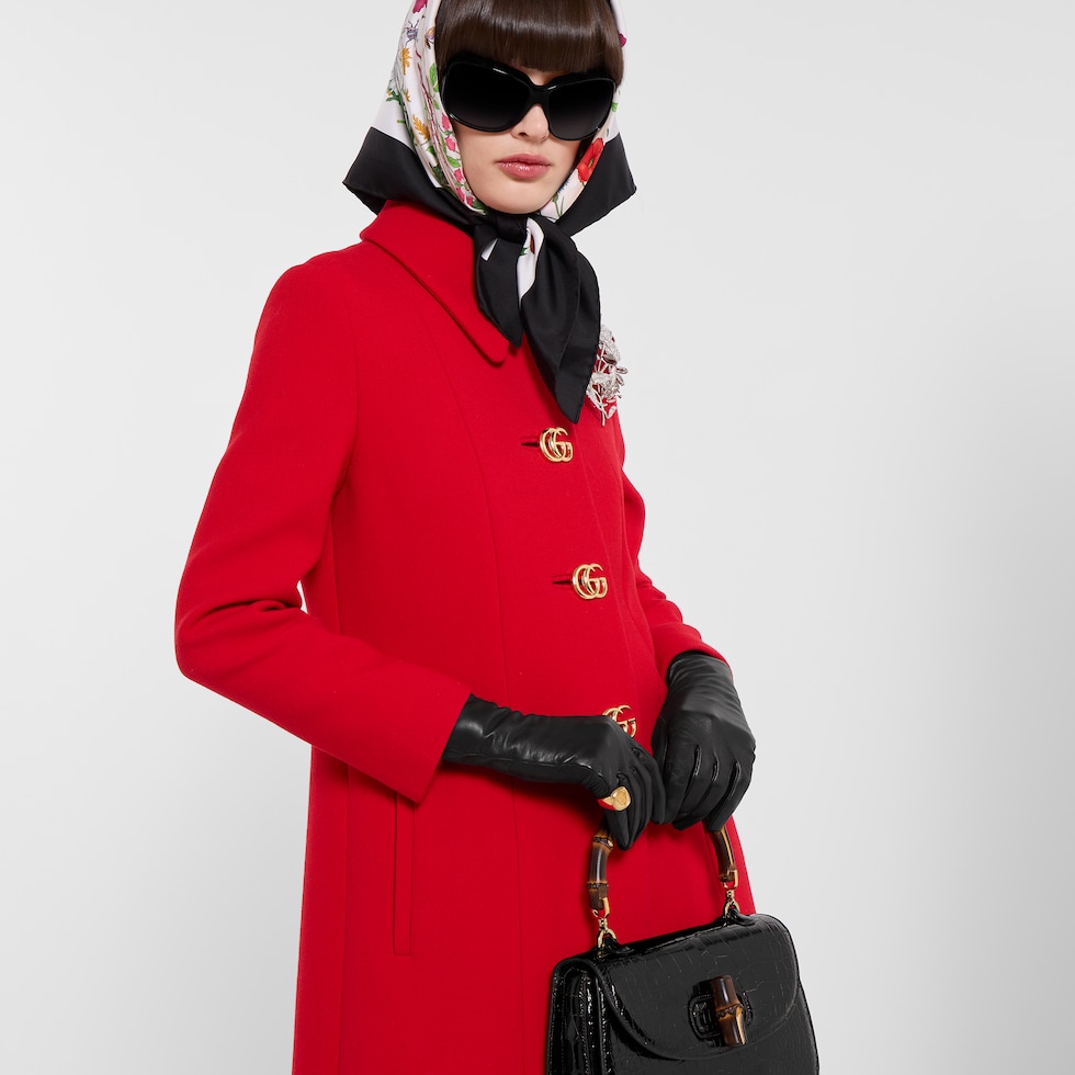 Gants en cuir avec Double G