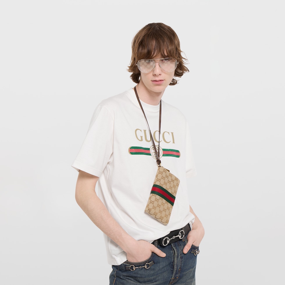 Custodia GG per iPhone con tracolla