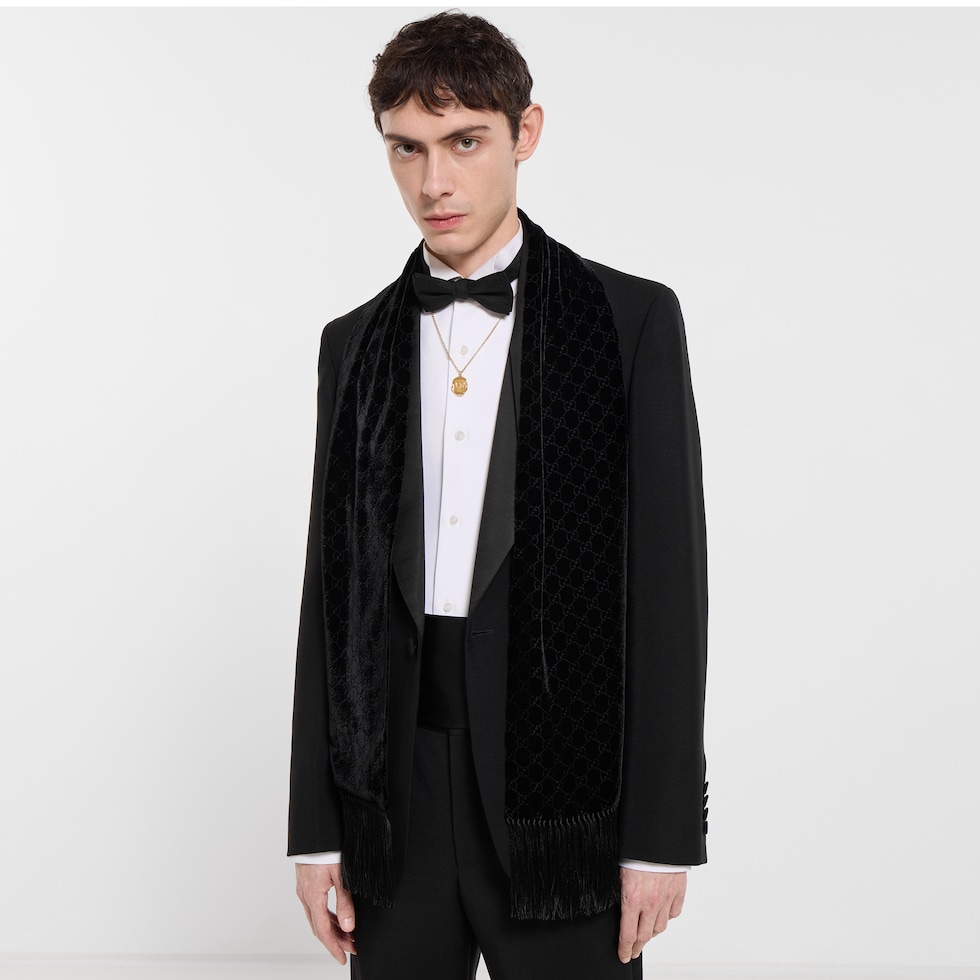 GG velvet devoré stole