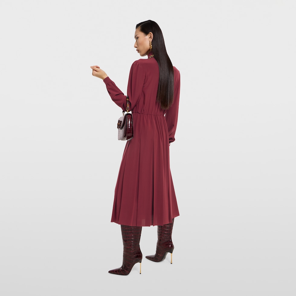 Abito in crêpe de chine e seta